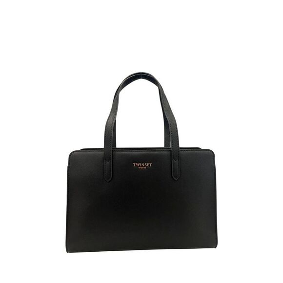 Twinset Black PU Women Shoulder Women's Bag